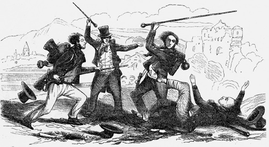 Gravure de Jules Noël, dans le journal L'Illustration en novembre 1845